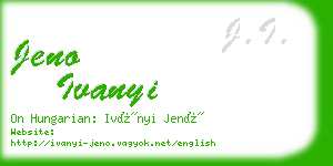 jeno ivanyi business card